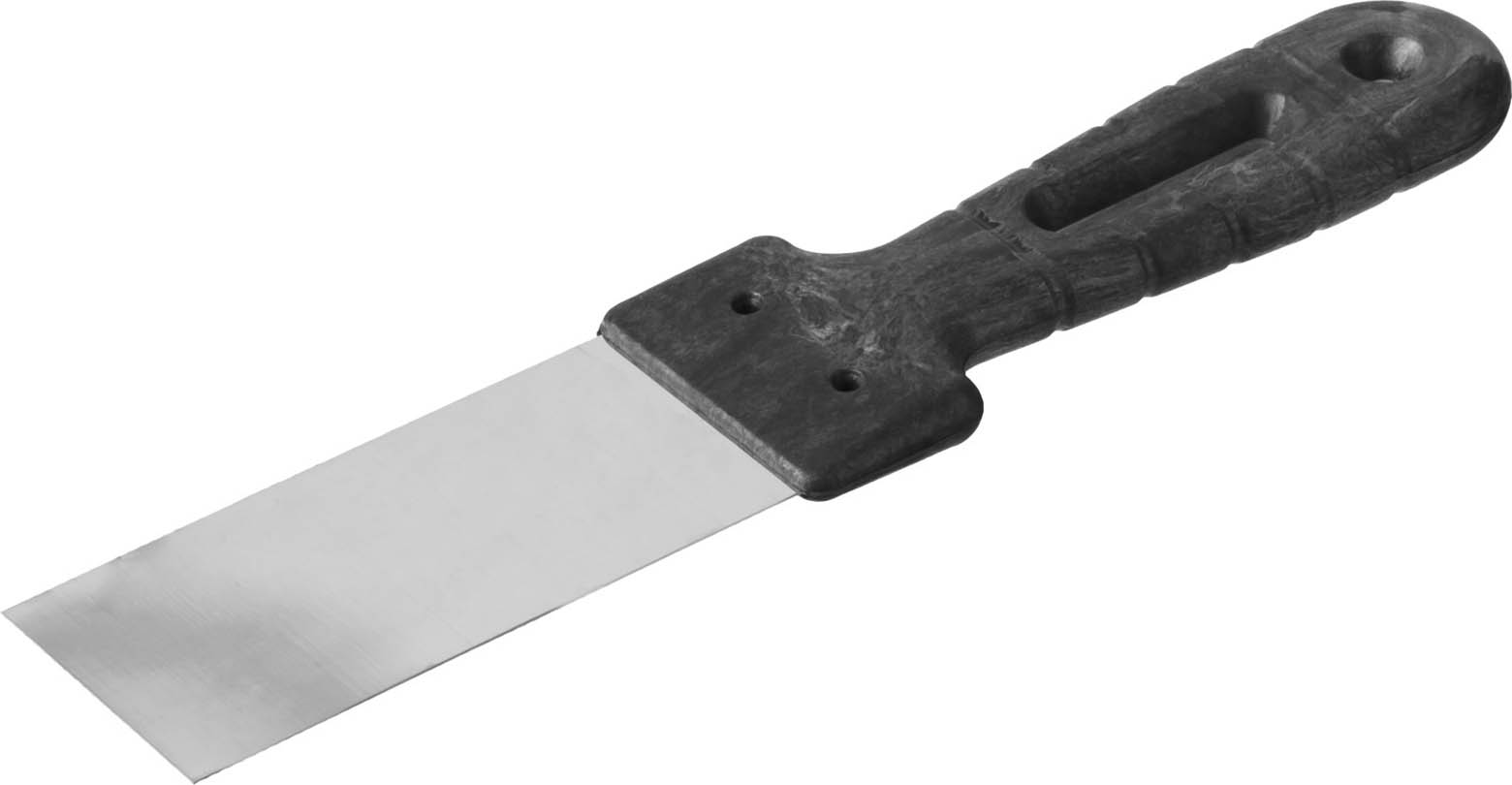 Фото Шпатель СИБИН 40 мм, нержавеющая полотно, пластмассовая рукоятка, 10079-040_z01