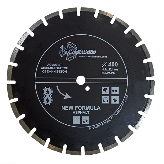 Фото Диск алмазный отрезной 400*25,4 по асфальту New Formula