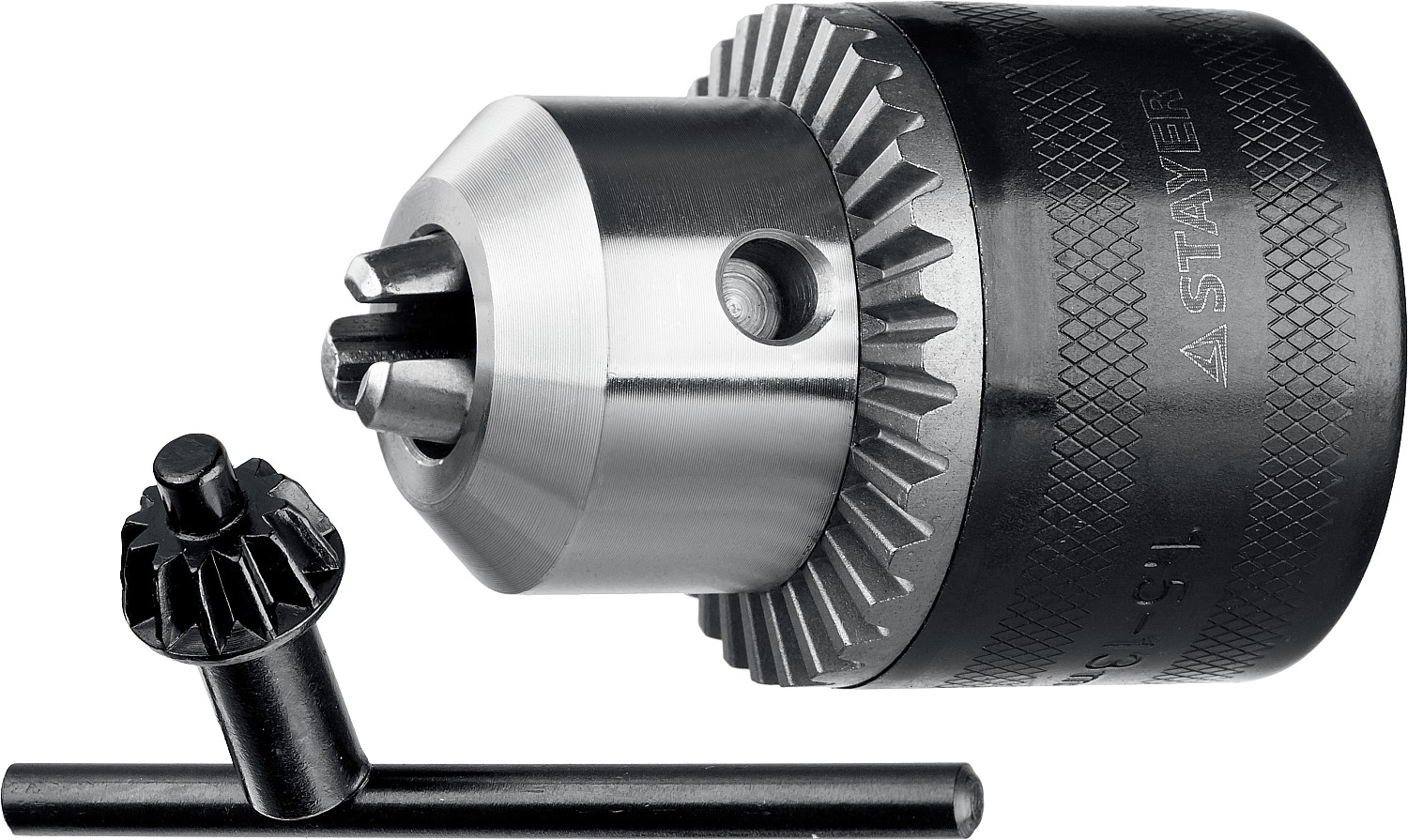 Фото Патрон для дрели STAYER 13 мм, 1/2", ключ в комплекте, ударный, 29055-13-1/2 Professional