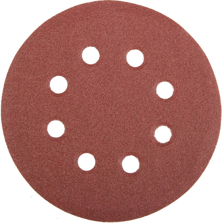 Круг шлифовальный универсальный из абразивной бумаги STAYER 8 отв., Р120, 125 мм, 5 шт., 35452-125-120 Master
