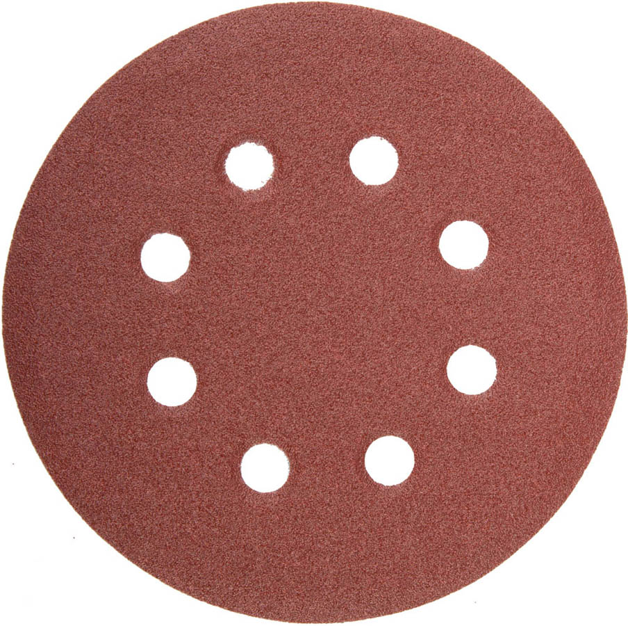 Круг шлифовальный универсальный из абразивной бумаги STAYER 8 отв., Р80, 125 мм, 5 шт., 35452-125-080 Master