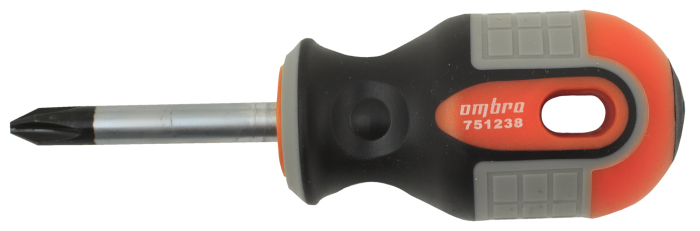 Фото Отвертка стержневая крестовая ROUND GRIP, PH2x38 мм, Ombra