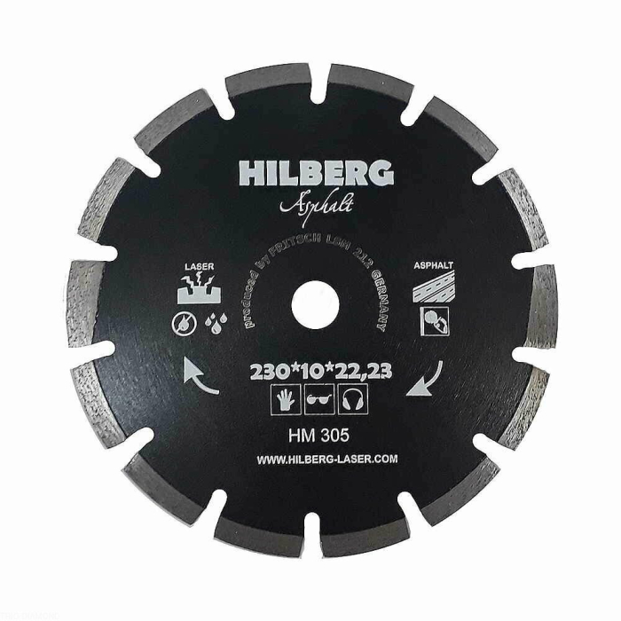 Фото Диск алмазный отрезной 230*22,23 Hilberg Hard Materials Лазер асфальт