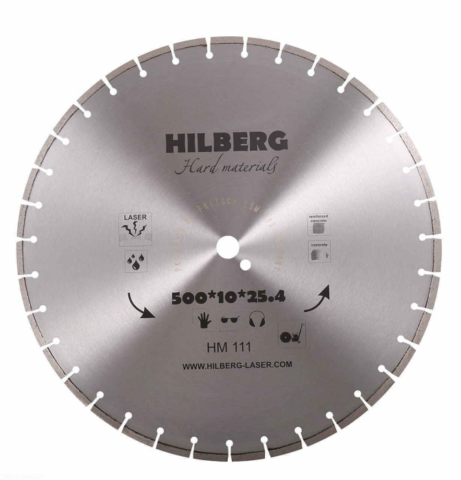 Фото Диск алмазный отрезной 500*25,4 Hilberg Hard Materials Лазер