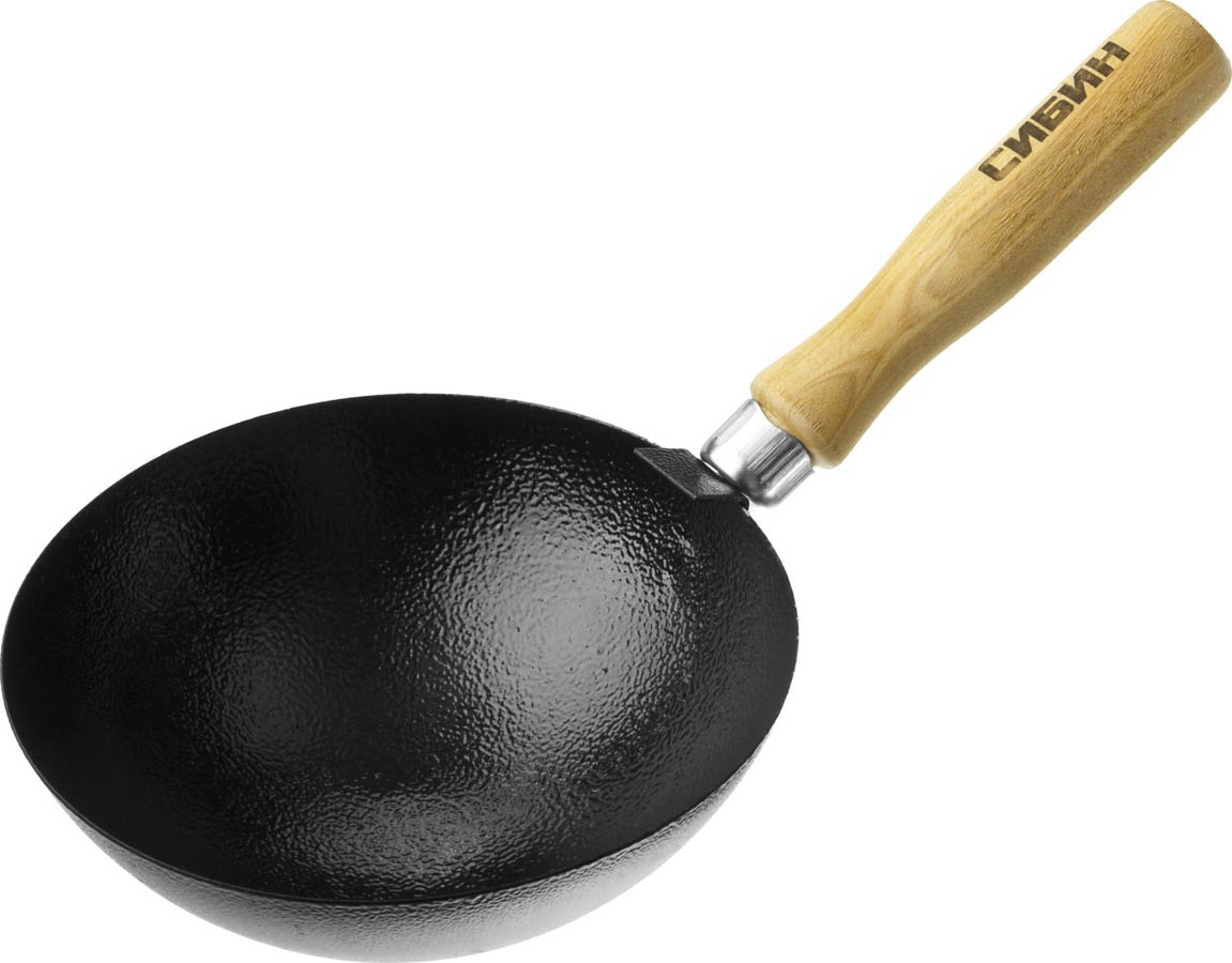 Ковш штукатурный СИБИН 170 мм, деревянная ручка, 08245