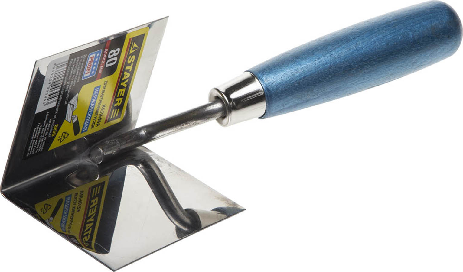  Кельма для внутренних углов STAYER 80 мм 0836, нержавеющее полотно