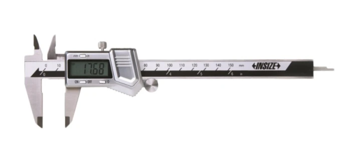 Штангенциркуль 150 (0.01мм/0.0005") вылет губок 40мм цинковый корпус с вспом роликом, INSIZE