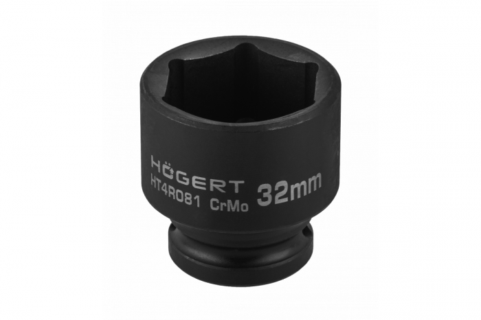 Фото Головка торцевая ударная шестигранная 1/2", 32 мм, DIN 3121, CrMo HOEGERT