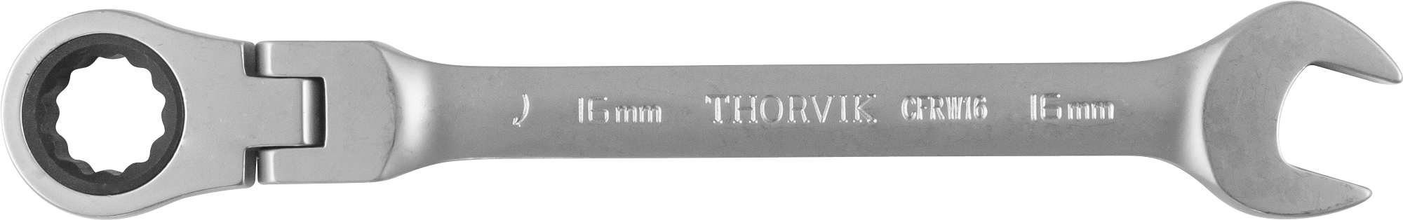 Ключ гаечный комбинированный трещоточный карданный, 16 мм, THORVIK