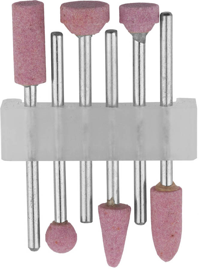 Набор шлифовальных абразивных насадок STAYER 6 шт., хвостовик 3,2 мм, оксид алюминия, 29920-H6
