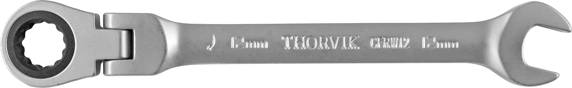 Ключ гаечный комбинированный трещоточный карданный, 12 мм, THORVIK