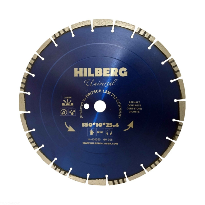 Диск алмазный отрезной 350*25,4 Hilberg Universal