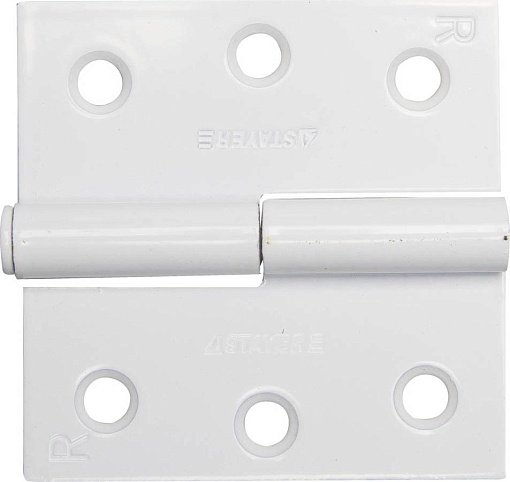 Фото 0 товара Петля разъемная STAYER 75 x 75 x 2.4 мм, 1 шт., цвет белый, правая, 37613-75-2R Master