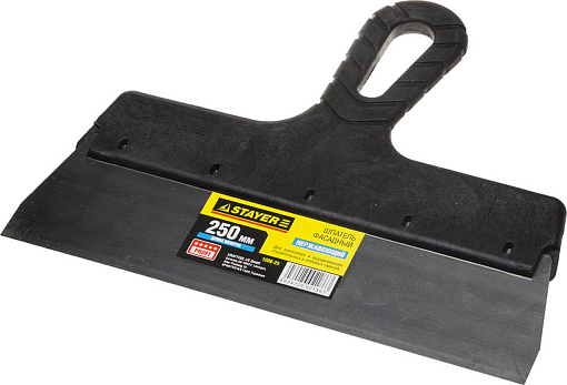 Фото 0 товара Шпатель фасадный STAYER 250 мм, нержавеющая полотно, пластмассовая рукоятка, 1008-25