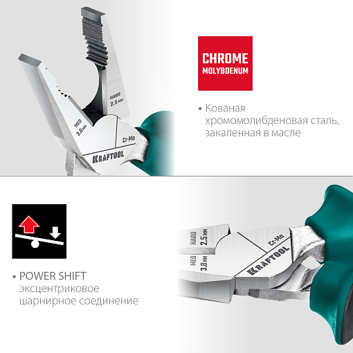 Фото 2 товара Плоскогубцы комбинированные EXTREM 22011-1-20_z01 KRAFTOOL 200 мм