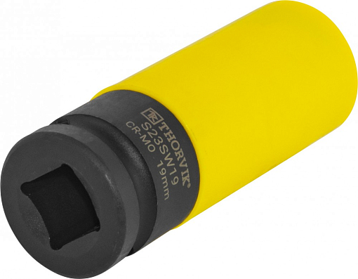 Фото 1 товара Головка торцевая ударная удлиненная тонкостенная 1/2"DR для легкосплавных колесных дисков, 19мм, THORVIK