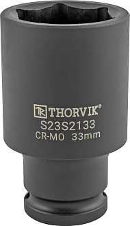 Головка торцевая ударная глубокая 1/2"DR, 33 мм, THORVIK - фото 1