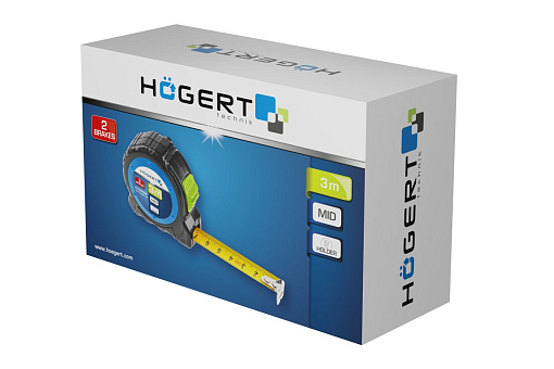 Фото 2 товара Измерительная рулетка 3 м 16 мм сталь HOEGERT
