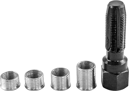 Фото 1 товара Набор для восстановления резьбы свечного отверстия М14, 5 предметов, THORVIK