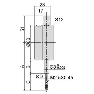 Индикатор ИЧЦ 12.7мм/0.5" дел 0.01мм/0.0005"/0.001мм/0.00005"/0.0005мм/0.00002", INSIZE - фото 2