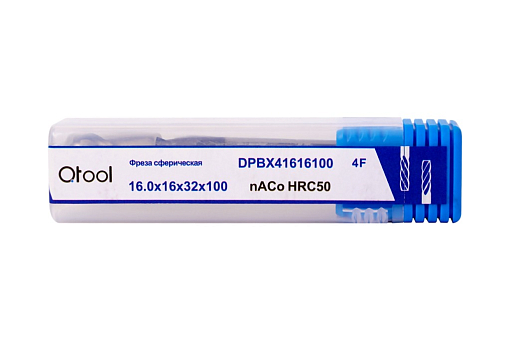 Фото 1 товара Фреза сферическая 4,0х4х8х75 z=4 nACo Qtool