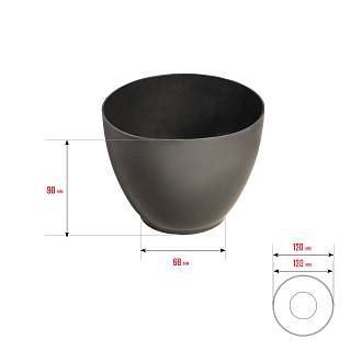 Чашка для гипсовых смесей STAYER 90 мм 0608-1 120 мм, высокая - фото 2