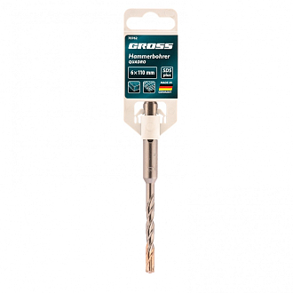Бур SDS Plus QUADRO, 6 x 110 мм Gross - фото 4