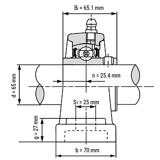 Подшипниковый узел UCP213 TECHNIX - фото 3