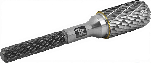 Фото 2 товара Борфреза твердосплавная цилиндрическая с радиусным торцом, тип C, 12 мм, двойная насечка, в боксе, THORVIK