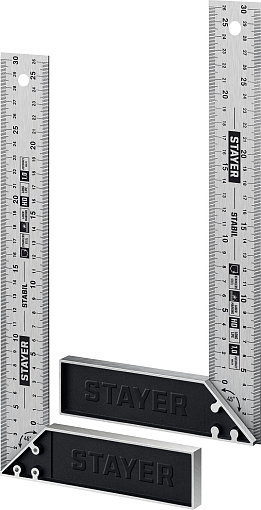 Фото 1 товара Угольник с нержавеющим полотном STAYER STABIL 3431-30_z02 300 мм, столярный