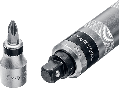 Фото 2 товара Отвертка Отвёртка ударно-поворотная в наборе с битами ID-6 6 предм., Kraftool