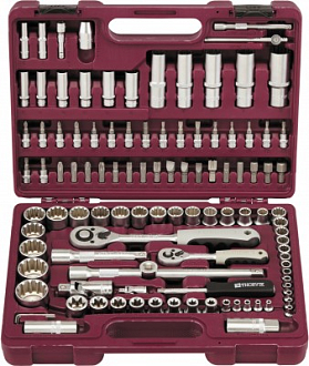 Универсальный набор инструментов 1/4", 1/2"DR с головками торцевыми MultiProf (108 предмета) THORVIK арт. UTS0108MP - фото 1