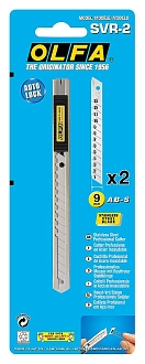 OLFA 9 мм, сегментированное лезвие, автоматическиц фиксатор, Нож OL-SVR-1 - фото 5