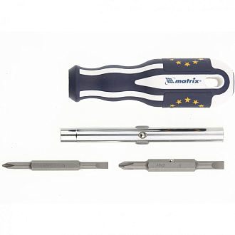 Отвертка комб. SL5/PH1, SL6/PH2, CrV, трехкомпонентная эргономичная ручка Matrix Master - фото 1