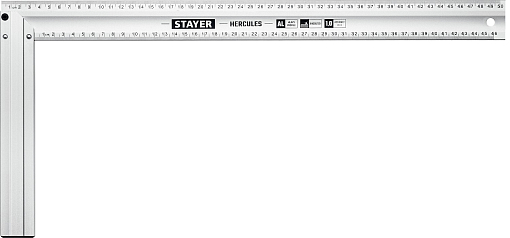 Фото 0 товара Столярный угольник STAYER HERCULES 3432-50 Professional 500 х 2 мм, с усиленным алюминиевым полотном, жесткий