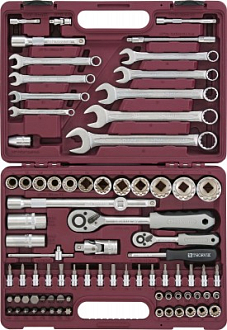 Универсальный набор инструментов 1/4", 1/2"DR с головками торцевыми MultiProf (82 предмета) THORVIK арт. UTS0082MP - фото 2
