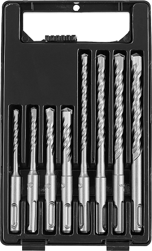 Фото 0 товара Набор буров СИБИН 8 шт: 5, 6, 8, 10, 6, 8, 10, 12 мм, SDS-plus, 29312-H8
