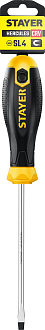 Отвертка STAYER SL4х100 мм, 2509-04-10 - фото 4
