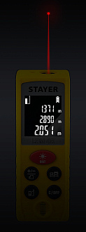 Лазерный дальномер STAYER 34956 Professional дальность 40 м, 5 функций - фото 2