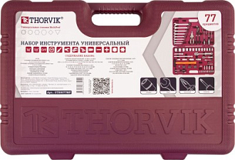 Универсальный набор инструментов 1/4", 1/2"DR с головками торцевыми MultiProf (77 предмета) THORVIK арт. UTS0077MP - фото 4