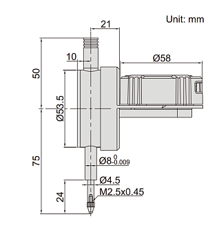 Индикатор ИЧЦ 12.7мм/0.5" дел 0.001мм/0.00005", INSIZE - фото 2