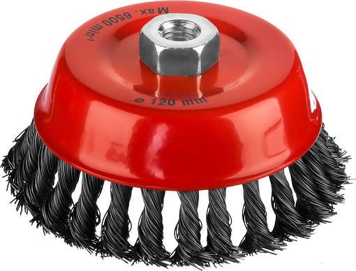 Фото 0 товара Щетка-крацовка чашечная для УШМ MIRAX 35104-120 d 120 мм