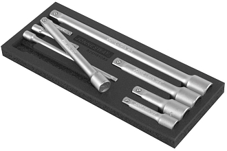 Набор удлинителей 1/4", 3/8", 1/2"DR, 50-250 мм, 8 предметов, Jonnesway - фото 4