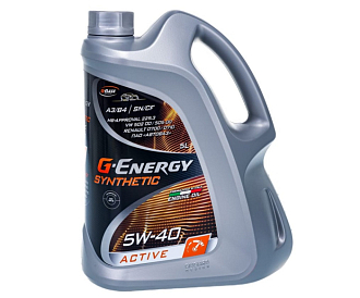 Моторное масло G-Energy SyntheticActive 5W-40, 5л - фото 1