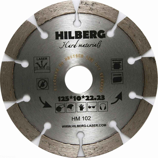 Фото 0 товара Диск алмазный отрезной 125*22,23 Hilberg Hard Materials Лазер