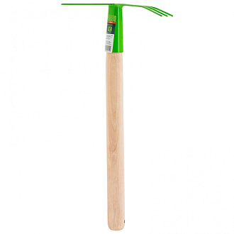 Мотыжка комбинированная, 75 х 380 мм, стальная, деревянная рукоятка, Агроном, Россия, Сибртех - фото 2