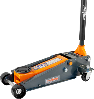 Домкрат подкатной 3 т. гаражный двухпоршневой, 133-485 мм, Ombra - фото 1