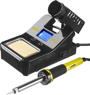 Паяльная станция цифровая STAYER 160-520°C, 48 Вт, шаг 10°C, жк дисплей, 55370 - фото 1