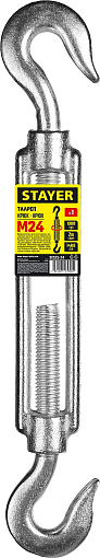 Фото 2 товара Талреп STAYER М24, 1 шт., DIN 1480, крюк-крюк 30525-24 Master