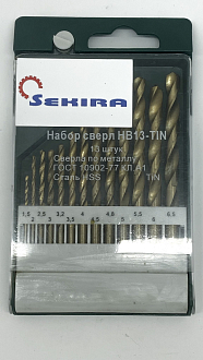 Набор сверл 1,5-6,5мм (13 шт.) кл.А1 TiN(КИБ) Sekira - фото 4
